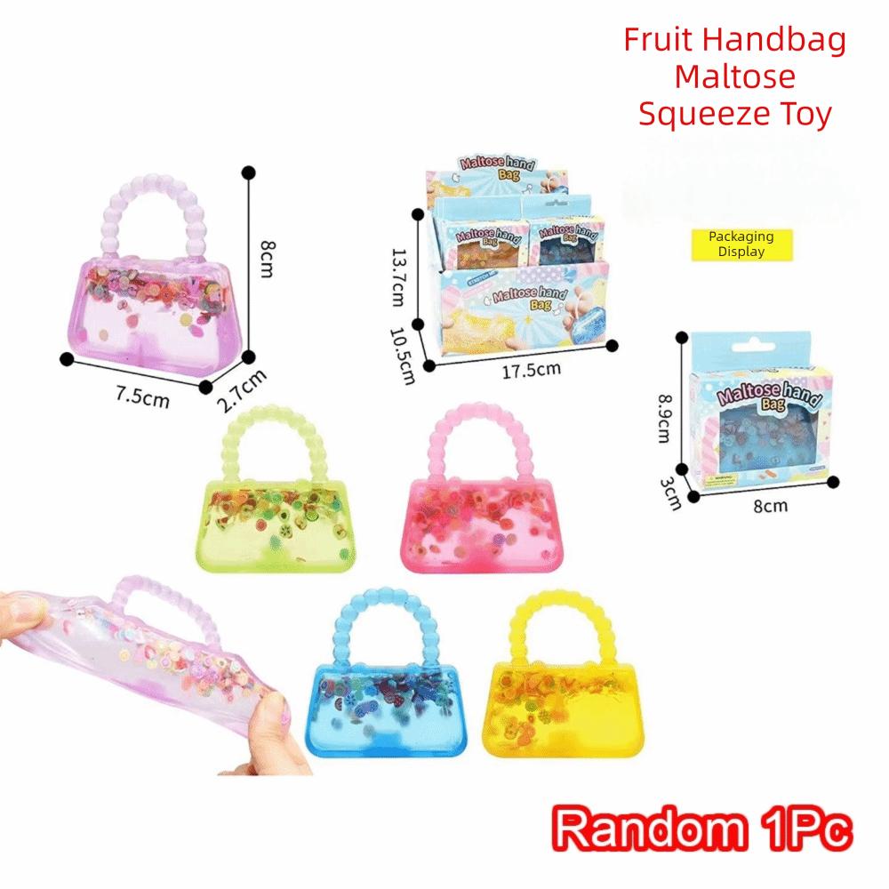 Mini Squishy Toy Purse Fidget Toy Glitter Filling Prize Box Toys Sensory Fidget Toy Kids Toys