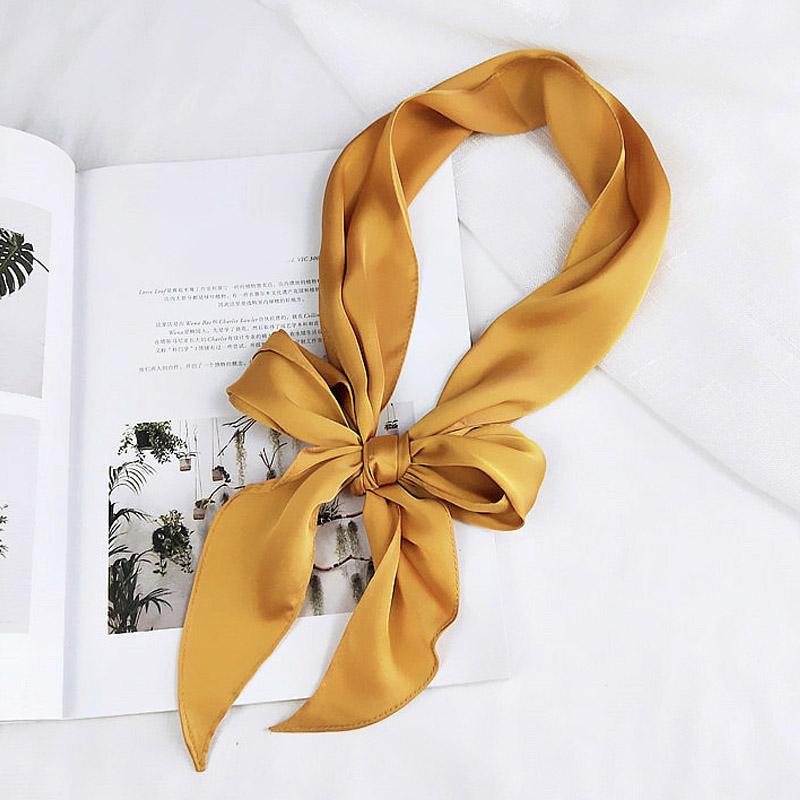 Хороший атласный квадратный женский ободок для волос на шею из шелка для женщин, обтягивающий женский галстук-шарф