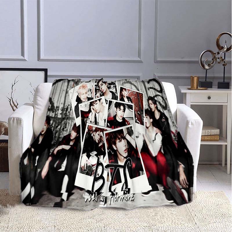 BTS Kpop Одеяло Плед Kpop Подарок Фланелевое Одеяло для Девочек-Подростков Взрослых Теплый Плюшевый Плед для Кровати Дивана Кушетки