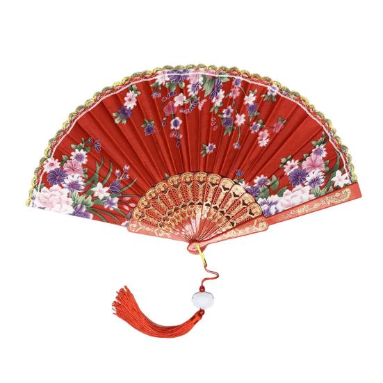 Складной веер в китайском стиле с кисточками, переносной летний вентилятор для охлаждения, украшение для танцевальных представлений, реквизит для костюмов для вечеринок