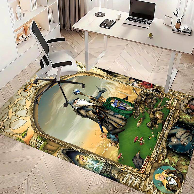 The Lord of the Rings Printed Absorbent Washable Carpet, Non-Slip Bathroom Mats, Kitchen Rugs, Yoga Mat,Living Room Entrance, Camping Picnic Rugs