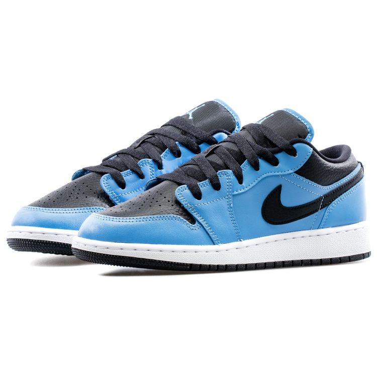 Air Jordan 1 Low GS University Blue Black Детские кроссовки Белые 553560-403