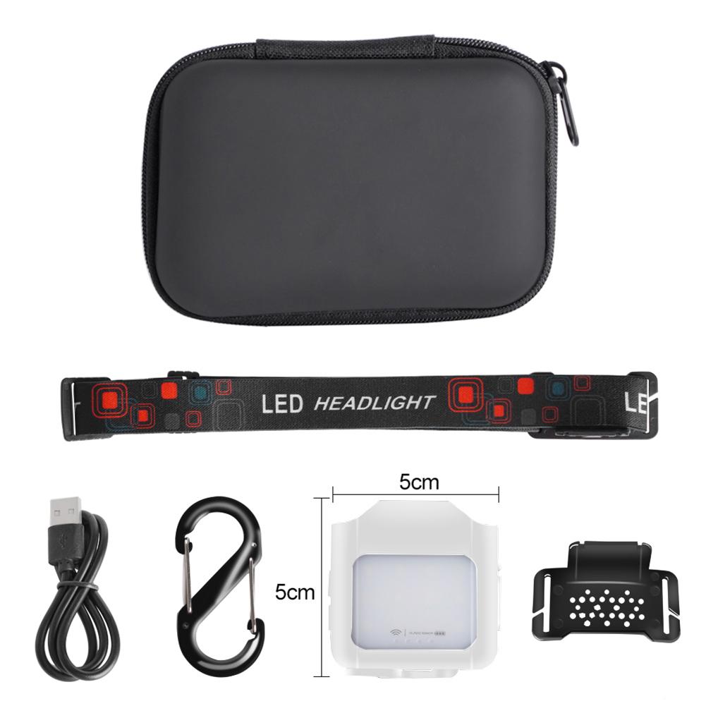 1PCS Mini COB LED Head Lantern Sensor Headlamp Flashlight Cap Clip On Light Headlights Portable Outdoor Camping Head Lamp