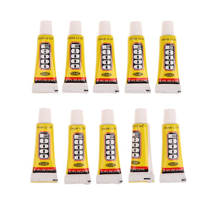 10 шт. 3 мл E8000 жидкий клей прозрачный контактный клей для ремонта сотовых телефонов аппликатор