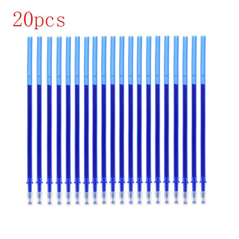 10/20Pcs 0.5mm Ink Gel Pen Erasable Refill Rod Erasable Pen Washable Handle School Writing Stationery Pen Refills