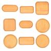 Storage Tray Multipurpose 4 Shapes Solid Wood Square Rectangle Round Ellipse Dinner Breads Plate