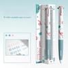 1pcs Multicolor 3 in 1 Retractable Gel Ink Pen 0.5mm Ballpoint Modular Pen Smooth Writing Multi-Function for Note Stationery
