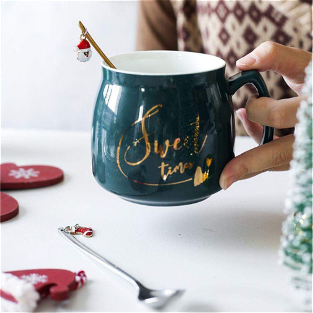Мода Рождество Новый год Кофейная ложка Нержавеющая сталь Настольное украшение Посуда