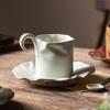 Японская легкая роскошная плиссированная керамическая кофейная чашка и набор блюдец креативная изысканная кружка кофейная чашка
