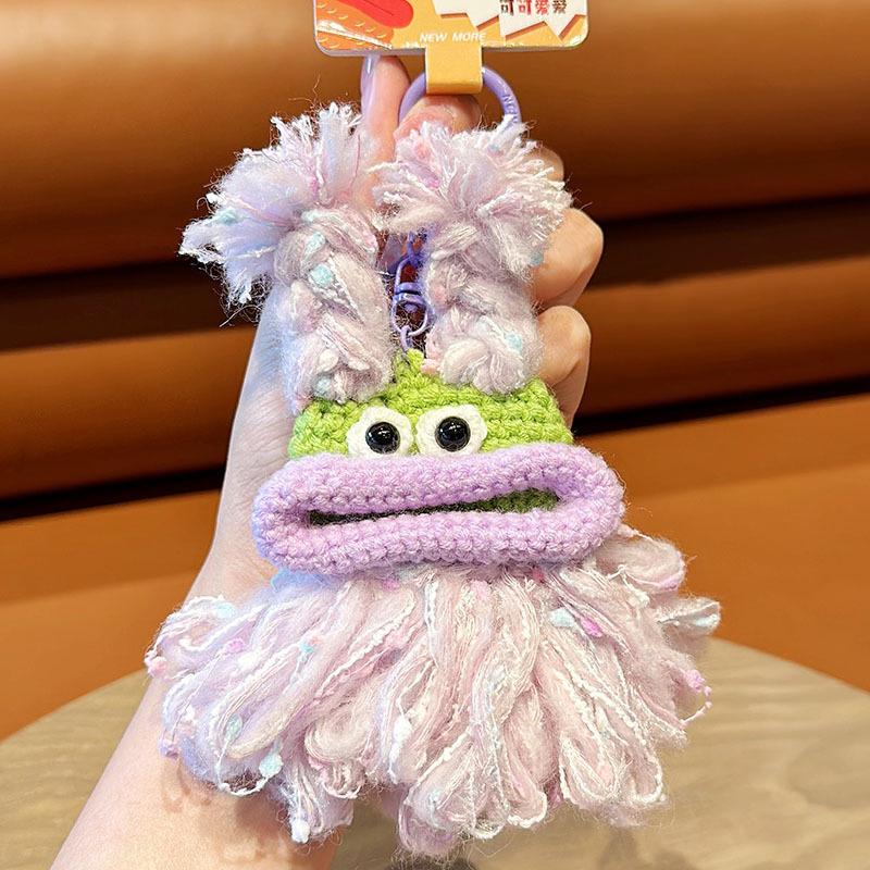 Плюшевая вязаная колбаса плюшевая подвеска в виде рта креативная уродливая кукла органайзер для наушников сумка забавная новинка кулон в виде автомобильного ключа бутик