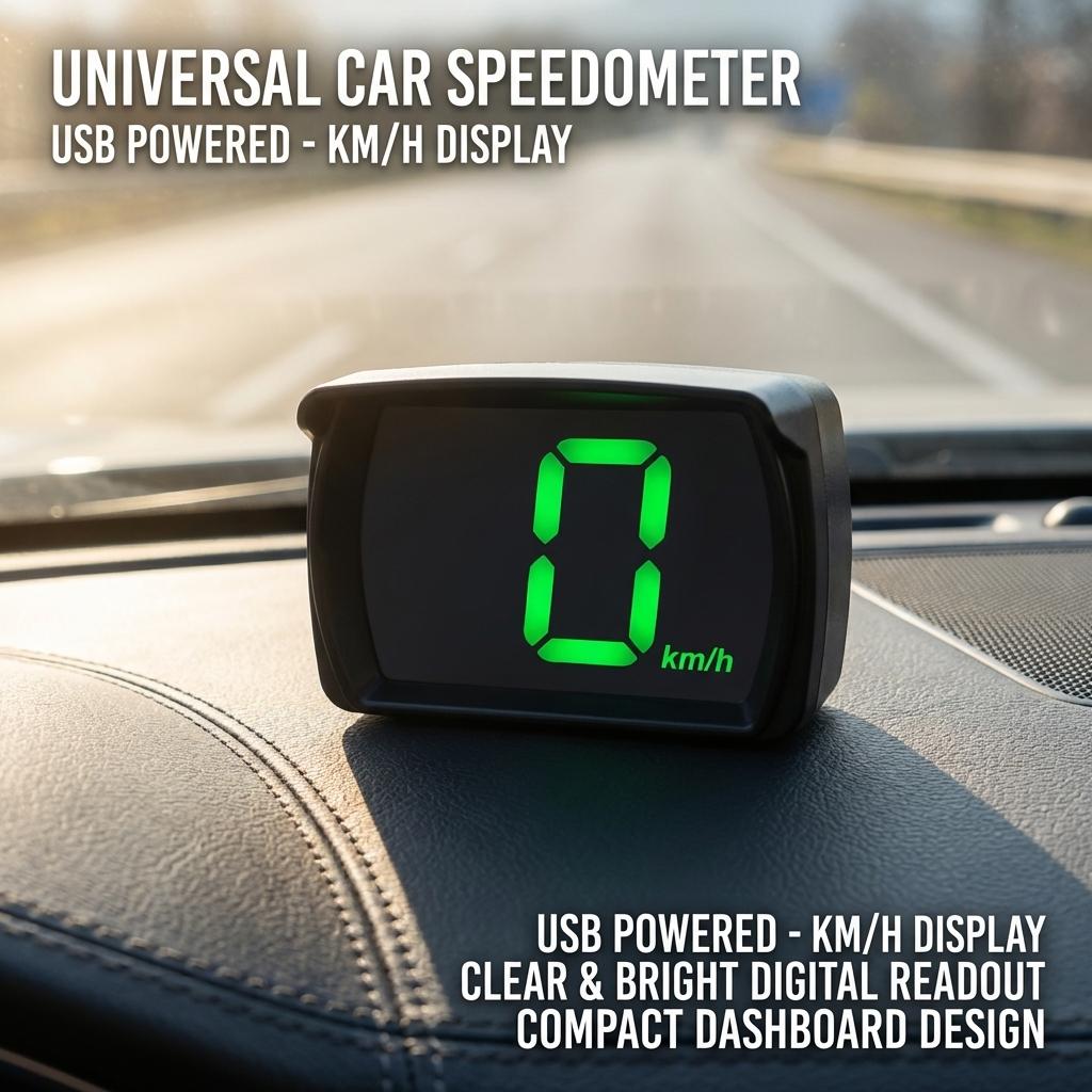 Y03 Universal Car GPS HUD Head up Display Digital Speedometer Projector Big Font Km/h Speed Meter Displayer Auto Electronic Part