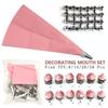 Reusable Pastry Bag + Stainless Nozzle, Kitchen DIY Cake Icing Piping Cream Decorate Tool, Silicone Pastry Bag Tips