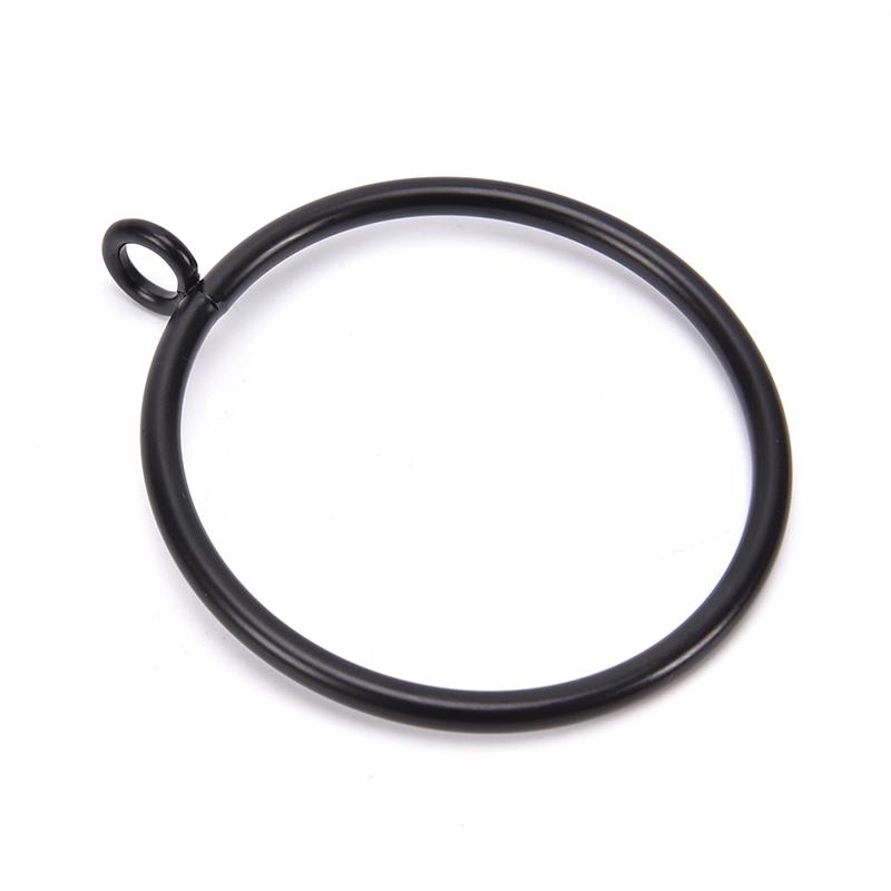 10 шт. черных металлических колец для штор, подвесные кольца для штор и карнизов, 5 размеров