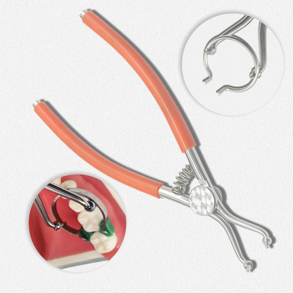 1 Pc Dental Orthodontic Clamps Rubber Ring Rubber Dam Clamps Lab Instrument Matrix Band Forming Plier Stainless Steel