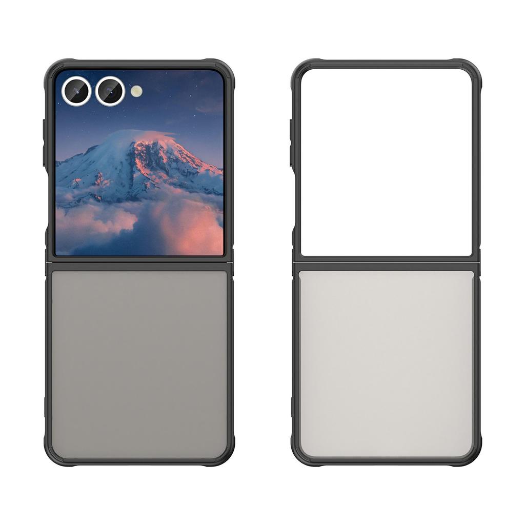 Чехол для Samsung Galaxy Z Flip7 5G, противоударный, с подушками безопасности, матовый, полупрозрачный, из ПК + ТПУ, задняя крышка телефона