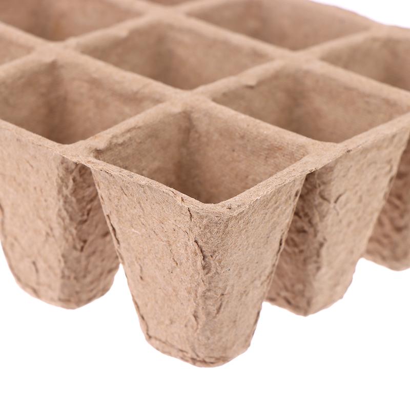 5 шт. 12-луночный поддон для рассады растений из биоразлагаемой целлюлозы для садоводства, поддон для посева семян, сеялка для гидропоники, система выращивания, инструменты