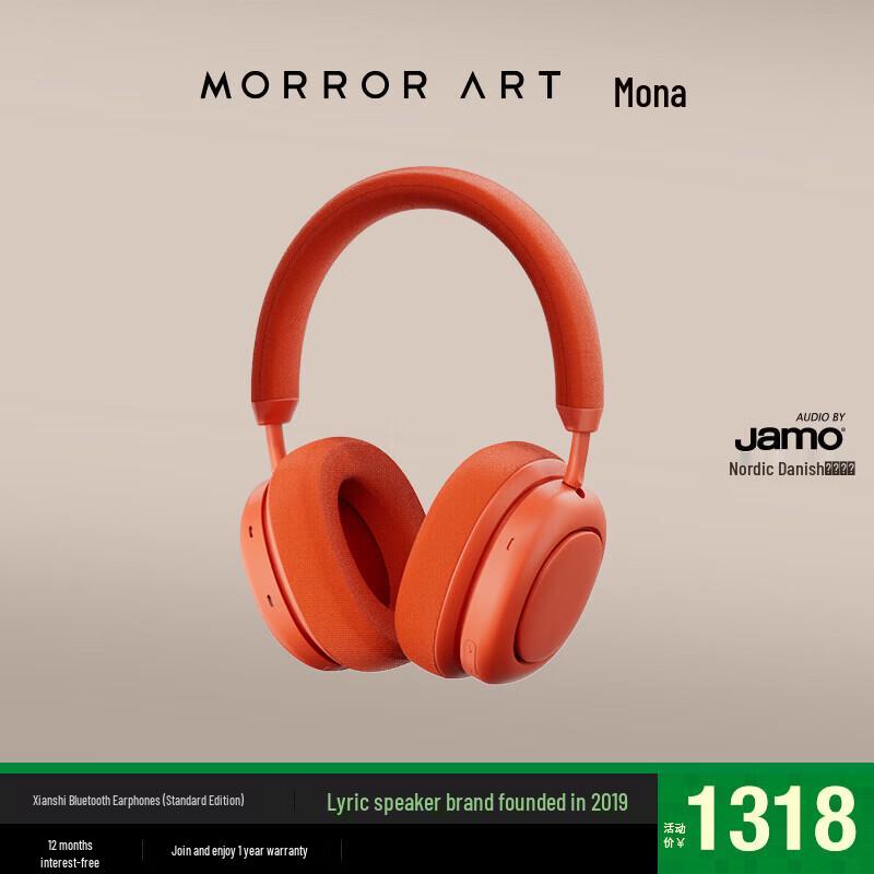 MORRORART VWS X2 Wireless Active Noise-Canceling Bluetooth Headphones with Interactive Touch Screen