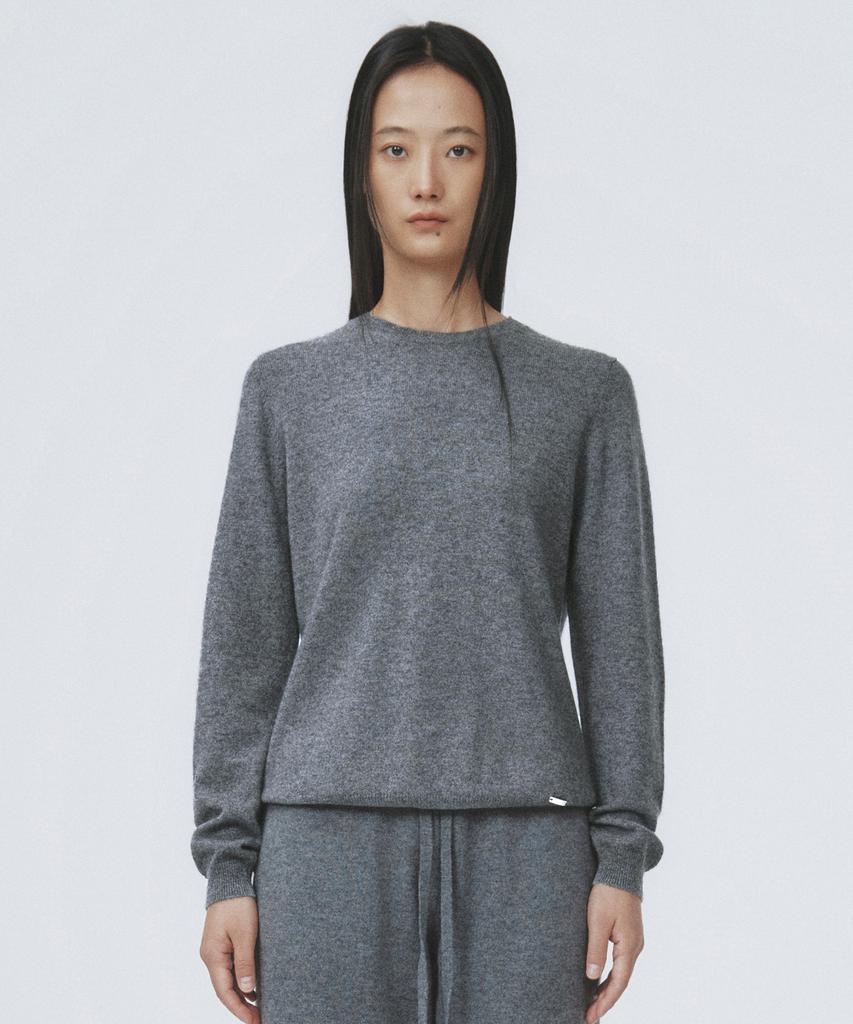 Eleuheuseu 100% Cashmere Round Neck Basic Women'S Top (6 Types - Select 1)