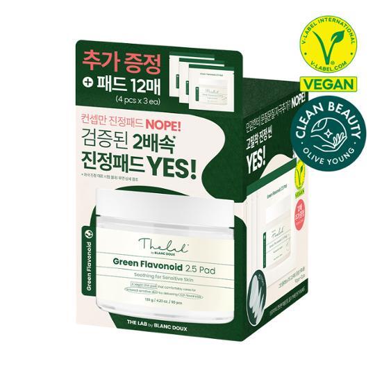 The Lab by Blanc Do Успокаивающая подушечка с зелеными флавоноидами (В комплекте 90 листов + 12 дополнительных листов.)
