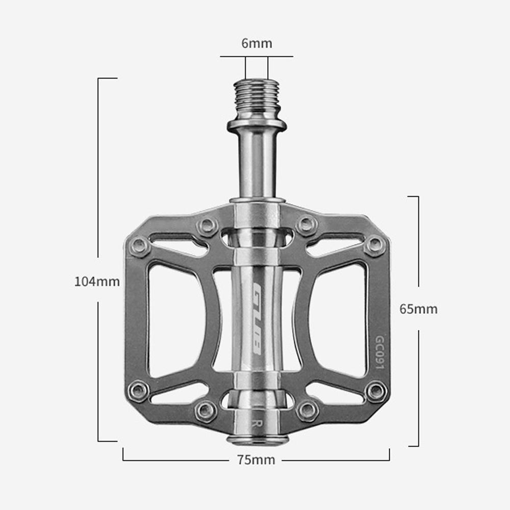 1 пара педалей для шоссейного горного велосипеда, 3 подшипника, велосипедные педали, плоские педали из титанового сплава, легкие
