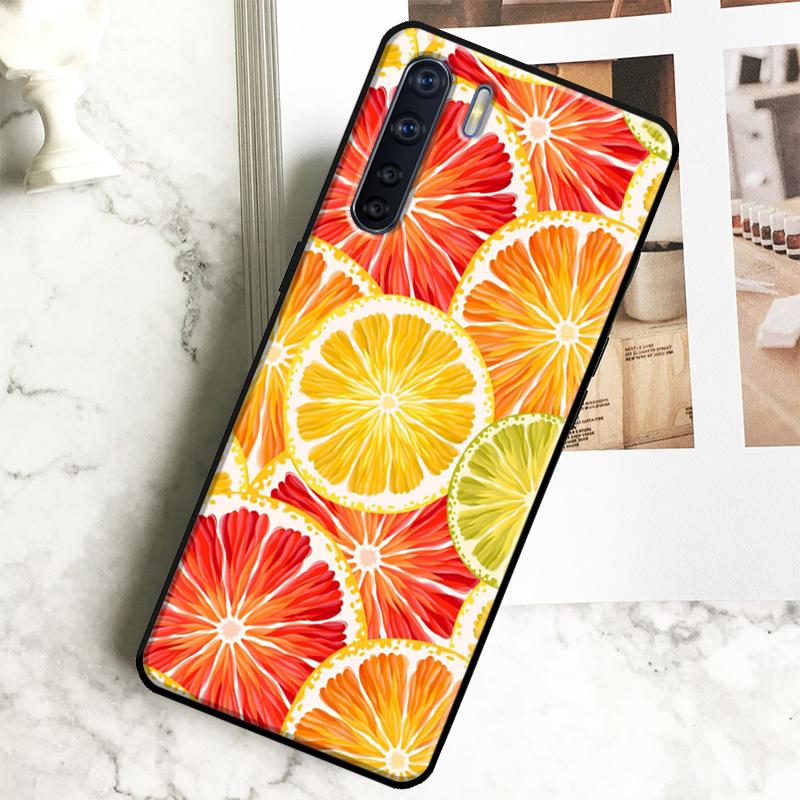 Summer Fruit Orange Case For Oppo A79 A18 A38 A58 A78 A98 A40 A60 A80 A16 A76 A96 A15 A74 A94 A54 A17 A77 Cover