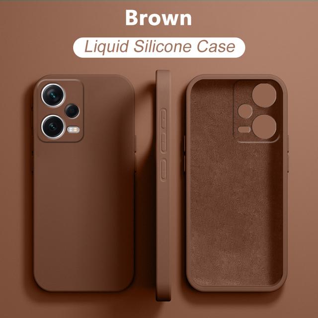 Жидкий силиконовый чехол для XiaoMi RedMi Note 12 Pro Plus Note12Pro + Note12 4G, глобальная версия Note 12Pro + 5G, мягкий чехол, принципиально