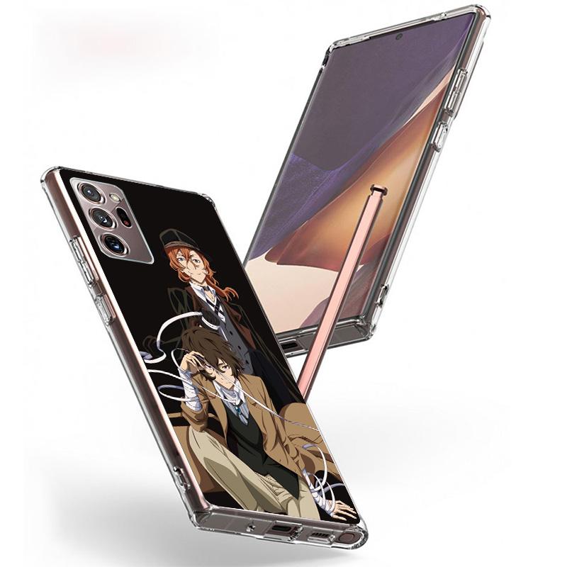 Bungo Stray Dogs Double Black Phone Case For Samsung Galaxy S24 S25 Edge S26 Ultra S23 S22 S21 Plus S20 FE + Personalized Print