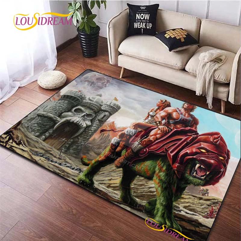 He-man masters Cartoon Carpet for Living Room Bedroom Rug Kitchen Kids Door Unslip Floor Mat Birthday gift photography props Rug