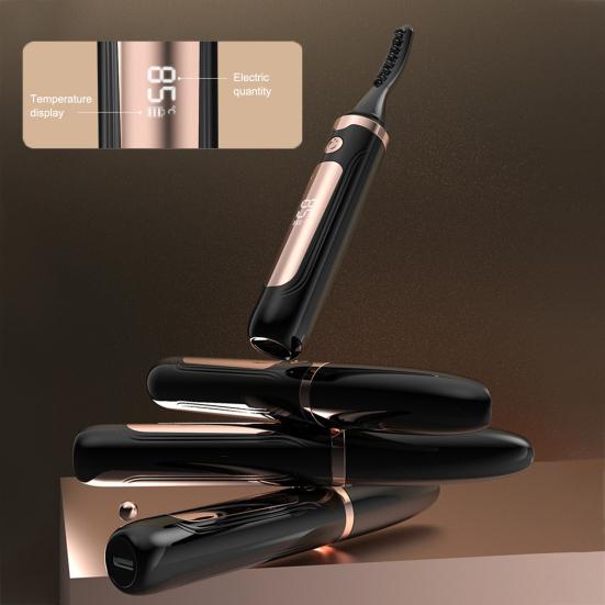 Электрические щипцы для завивки ресниц с подогревом, светодиодный дисплей, 4 температурных режима, зарядка через USB, быстрый нагрев