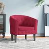 VidaXL Bordeaux Red Velvet Cabriolet Armchair 356475