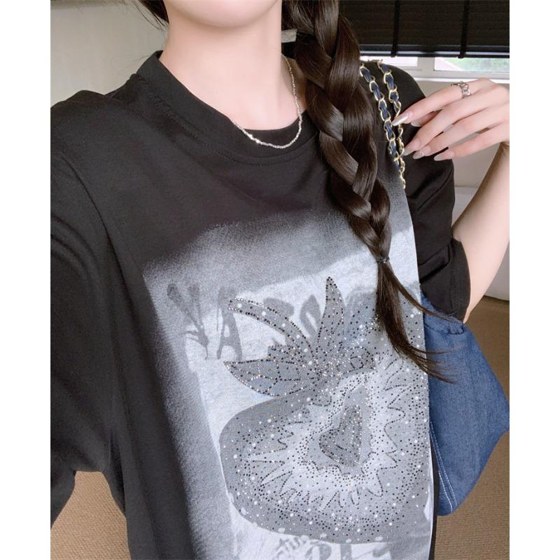 Dimanaf Women 2025 New Summer Plus Size Casual Basic Pleated Short Sleeve Oversize Prinitng Dress Loose Long Dress