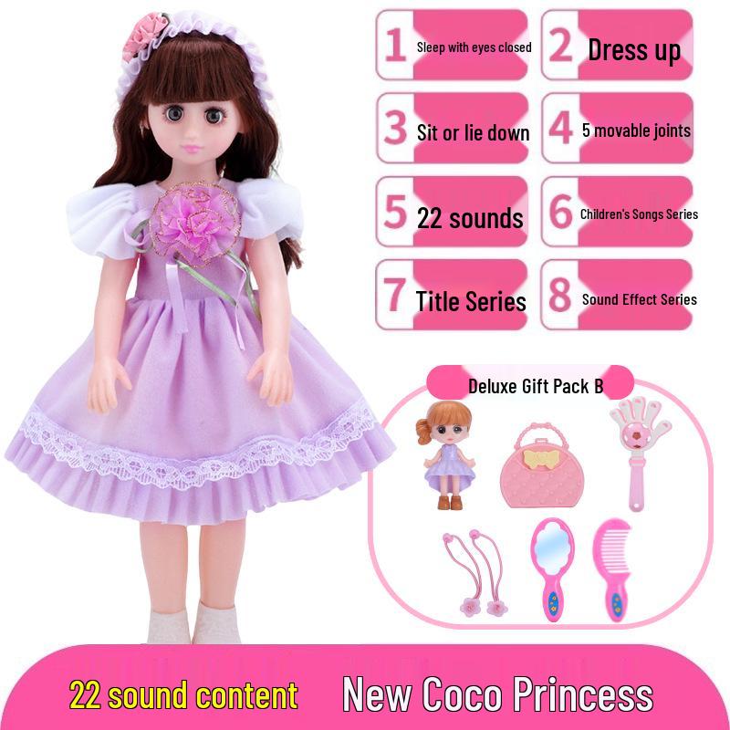 Interactive Smart Doll Set with Changeable Clothes - Princess Toy for Girls, Perfect Birthday Gift