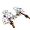 [H4432] - Blue Brown 'Mexico' Designer Earrings