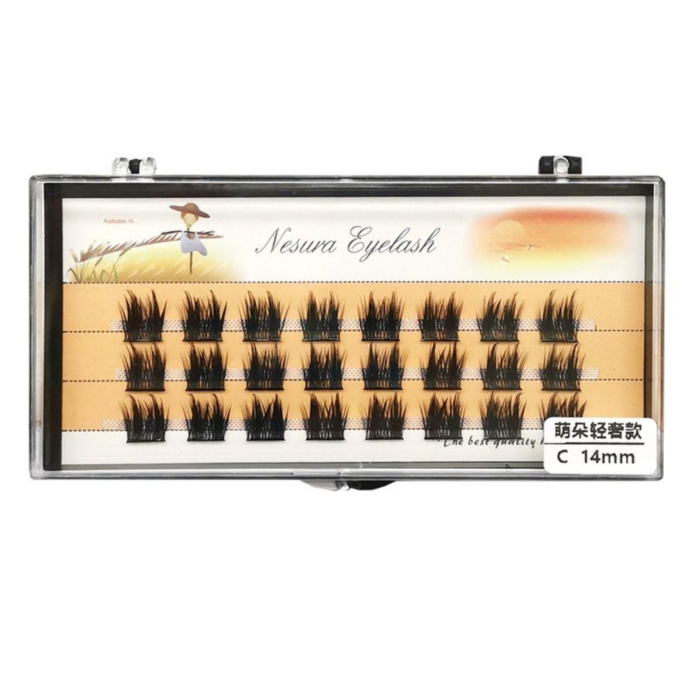 Ресницы-пучки Litte Devil, Сегментные ресницы, Индивидуальные ресницы, Драматичные густые накладные ресницы