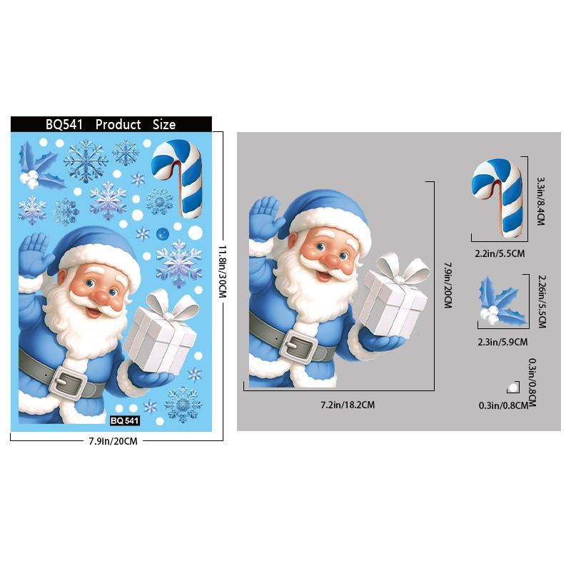 Christmas Decorations: Snowman, Snowflake, Glass Stickers, Christmas Party Decorations, Static Stickers.