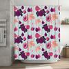 Stylish Fruits Shower Curtain featuring Fig Leaves in Pink Purple for Bathroom Decor Quick Dry Waterproof Fabric