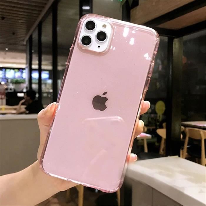 Coque Silicone Translucide Pour iPhone 13 Rose