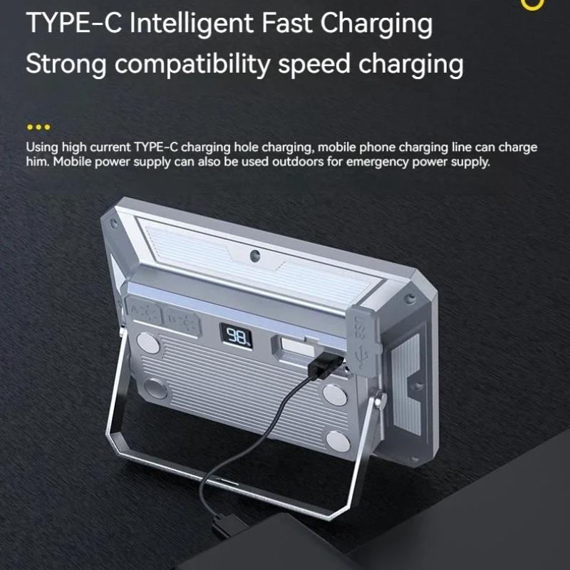 Портативный светодиодный светильник для кемпинга, перезаряжаемый прожектор, мощный уличный аварийный светильник, водонепроницаемый подвесной ночник