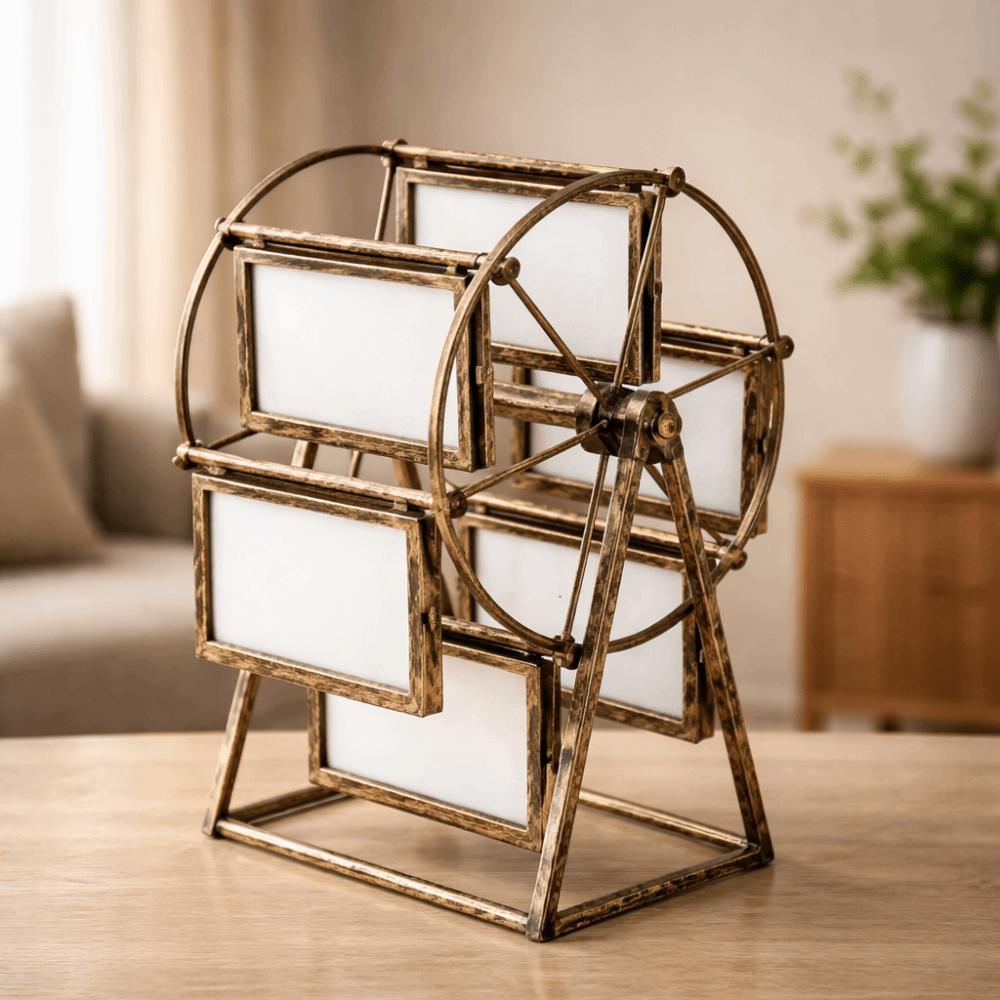 360° Spin Rotatable Photo Frame 12 Picture Slots Windmill Photo Frame  Birthday Gift