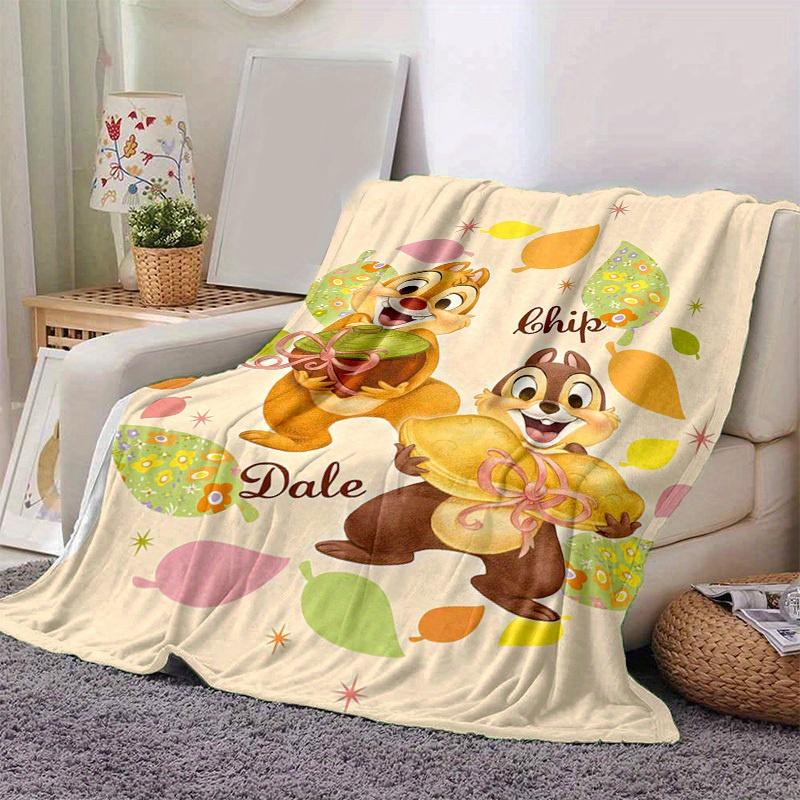 1 шт., Плед Disney Чип и Дейл Мягкий и Уютный Подарок для Друзей Идеально для Кровати, Дивана, Путешествий, Кемпинга, Автомобиля, Пляжа, Офисного Сна Идеально