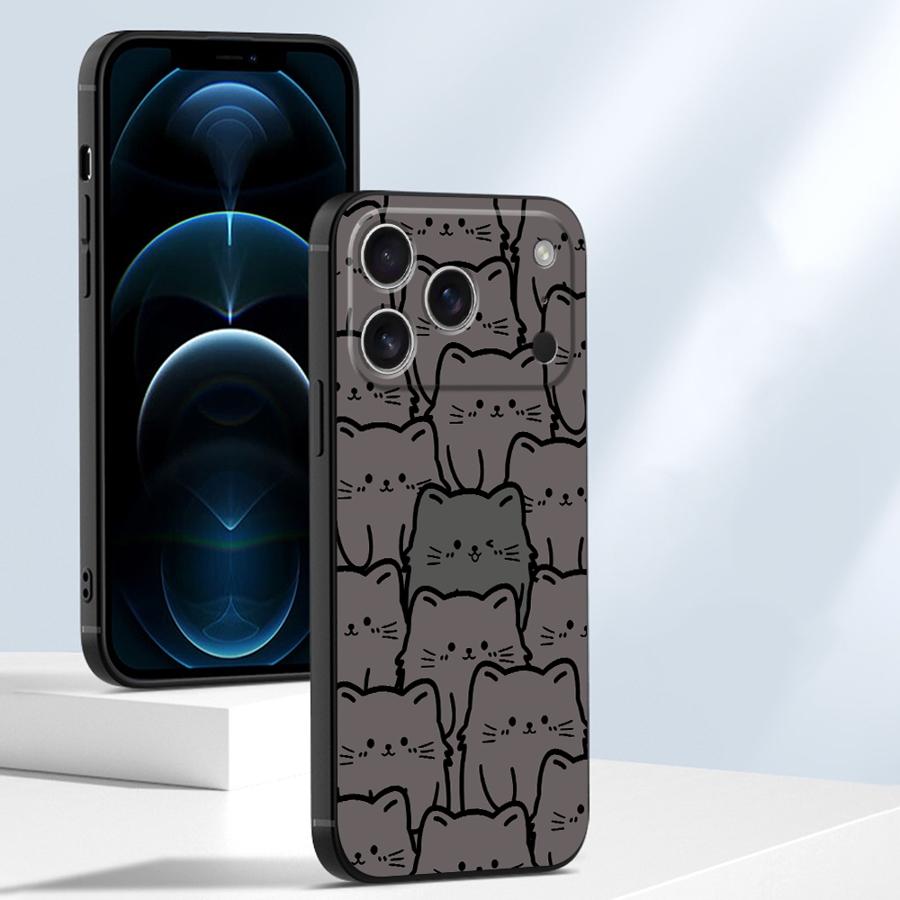 Мультяшный Милый Кот Чехол для Телефона для Apple iPhone 17 Pro Max 16 11 15 Pro 7 8 Air 12 XR XS MAX 13 14