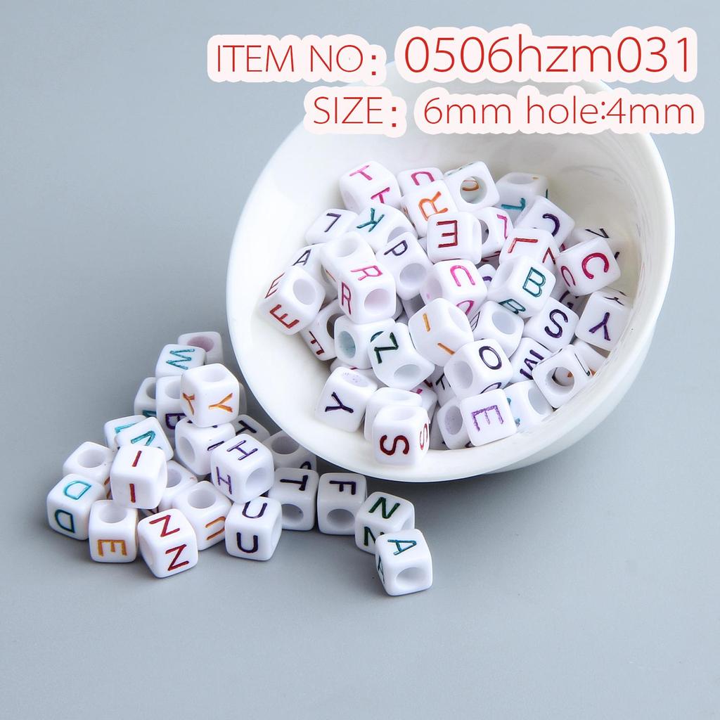 10g Pack of Flat Acrylic Alphabet Beads for DIY Children's Beading and Jewelry Keychain Accessories