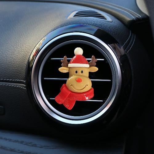 Medium-sized New Santa Claus Christmas Tree Reindeer Snowman Car Perfume Decoration Clip Car Air Conditioner Air Outlet