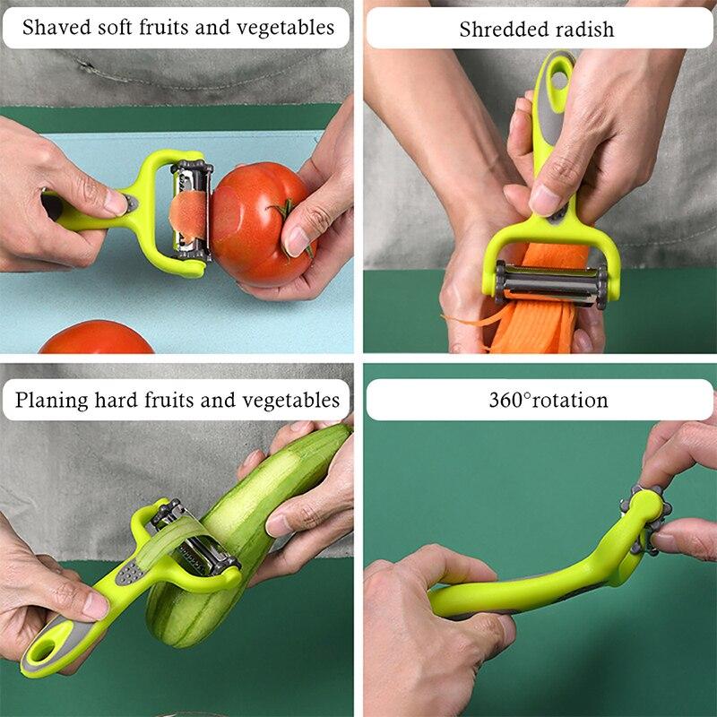 3 Blades Vegetable Peeler Slicer Potato Carrot Peeler Cabbage Graters Julienne Slicer Shredder Fruit Peeler Kitchen Accessories