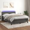 VidaXL Slat Bed Base with Mattress and LEDs, Upholstered Bed, Double Bed, Adult Bedroom Interior Bed, 3134640