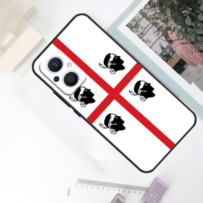 Flag of Sardinia Case For OPPO Reno 8 7 6 5 4 Lite 10 Pro 11F 4Z 5Z 8T OPPO Find X2 X3 X5 Lite X6 Pro Cover
