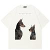 2024 уличная футболка унисекс с рисунком Dobermann, хлопковая футболка, топы унисекс, футболки, летняя футболка с короткими рукавами