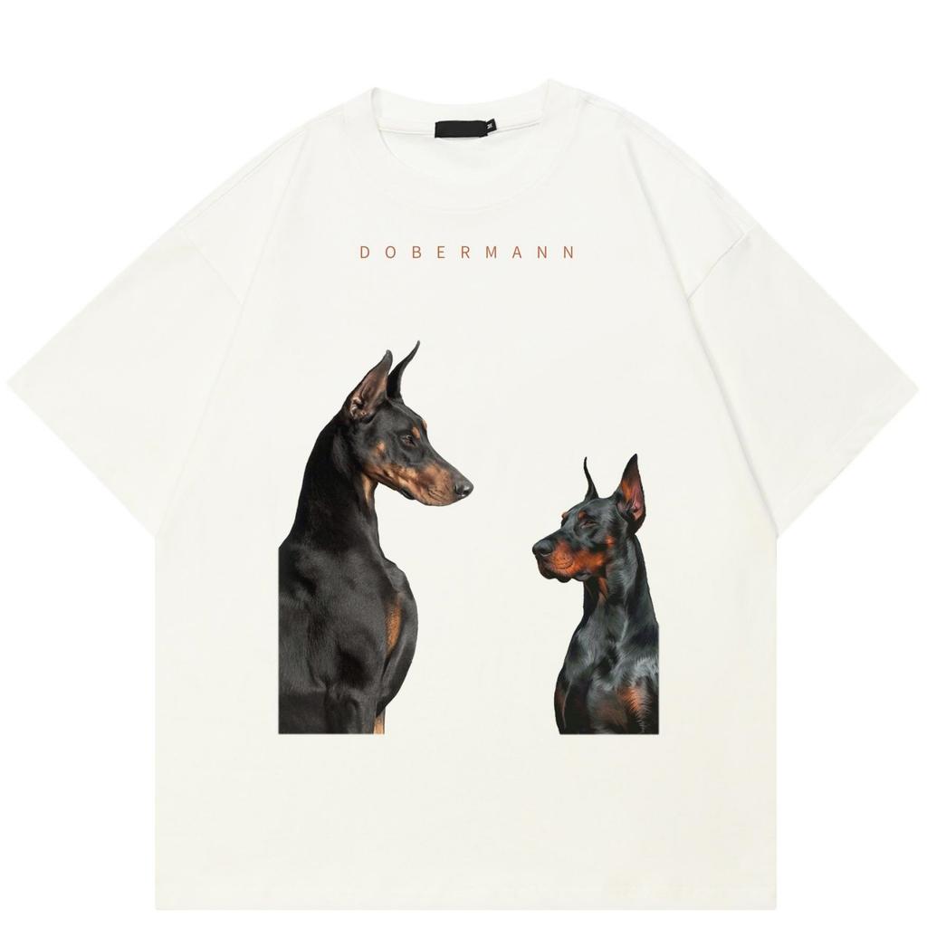 2024 уличная футболка унисекс с рисунком Dobermann, хлопковая футболка, топы унисекс, футболки, летняя футболка с короткими рукавами