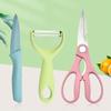Three Piece Color Box Kitchen Stainless Steel Fruit Knife Kitchen Scissors Set