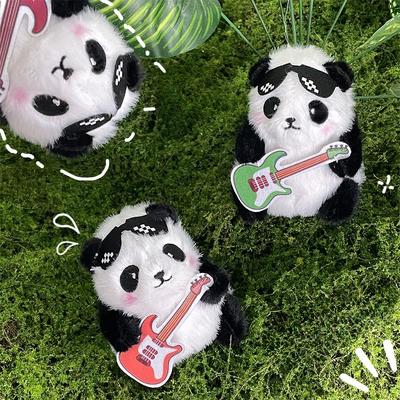 Милые куклы-гитары Ins Panda, забавные куклы, подвеска для школьного рюкзака